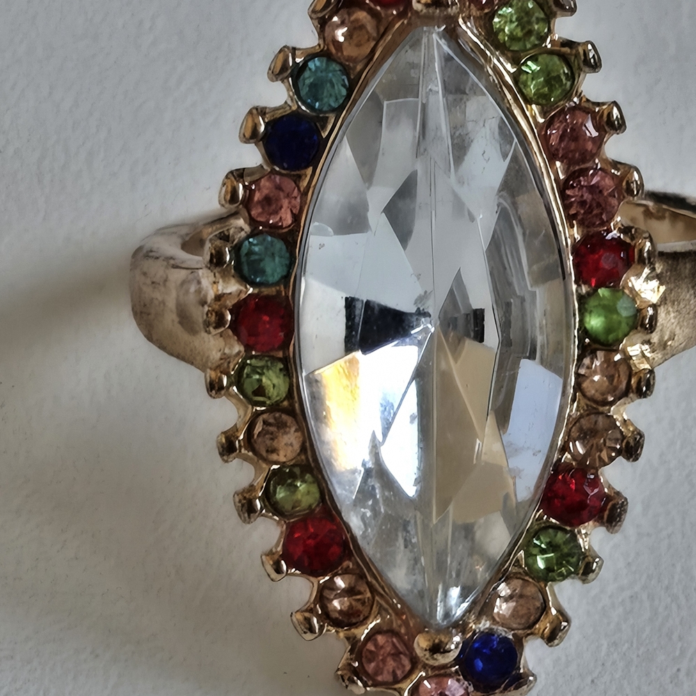 Colorful Gemstone Statement Ring - image 2